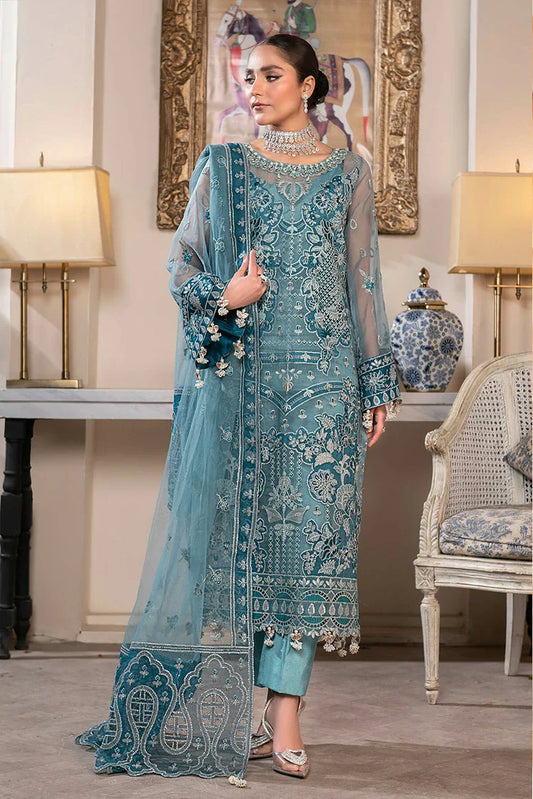 Picture of D 003 Groove SKy JJ Embellished Luxury Collection Vol 2 - Available at Raja Sahib