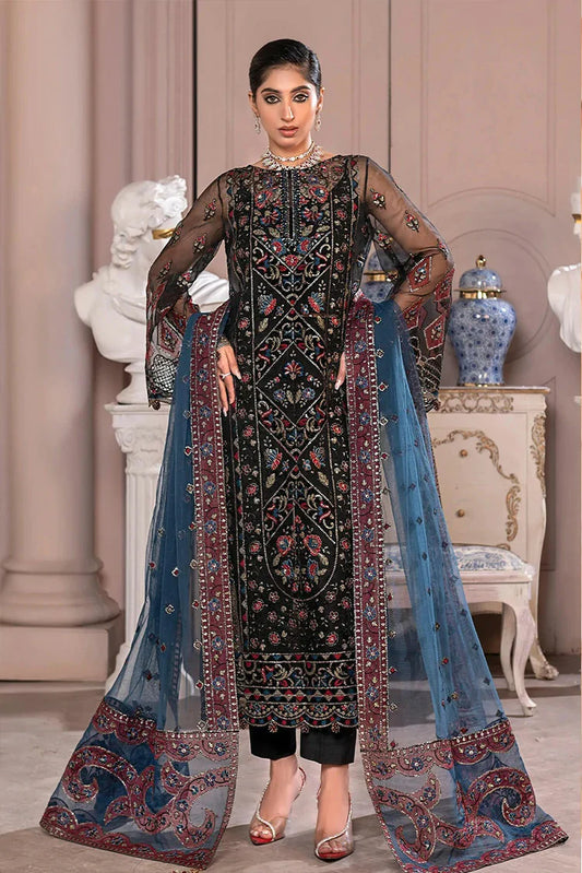 Picture of D 005 Night Bloom JJ Embellished Luxury Collection Vol 2 - Available at Raja Sahib