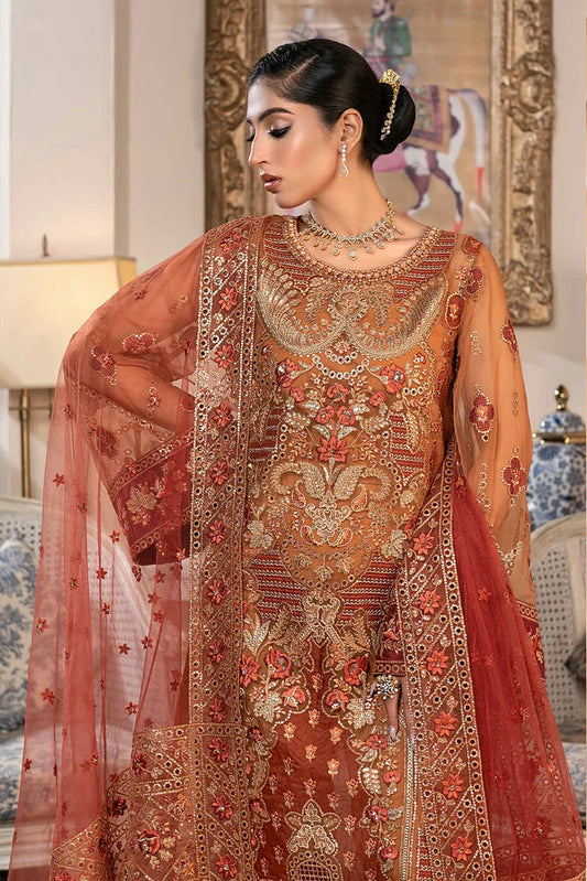 Picture of D 007 Barg Mustard JJ Embellished Luxury Collection Vol 2 - Available at Raja Sahib