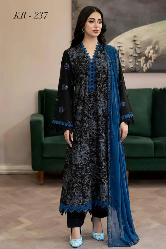 Picture of Noor e Fajar - Marjjan Embroidered Karandi Collection - KR-237 - Unstitched - Available at Raja Sahib