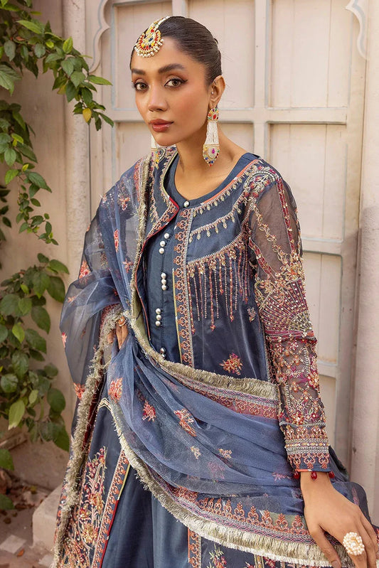 Picture of Tessa - Bridal Wear Dresses Collection - Maharani (D-02 Blue) - Unstitched - Available at Raja Sahib