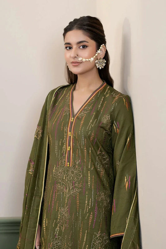 Picture of Noor e Fajar - Nisha Embroidered Winter Raw Silk Collection - IS-009 - Unstitched - Available at Raja Sahib