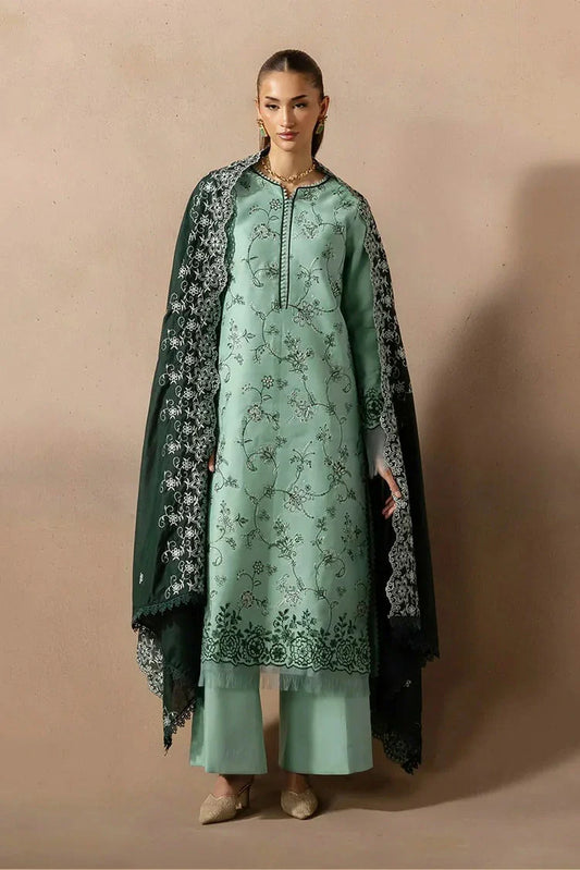 Picture of Rajbari - Sareen Premium Viscose Chikankari Collection - Design 11 - Unstitched - Available at Raja Sahib