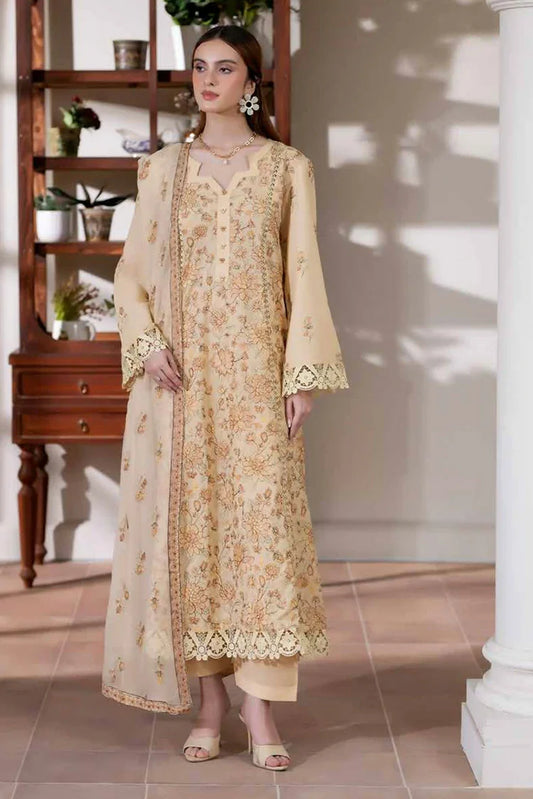 Picture of Noor e Fajar - Miraal Embroidered Plain Karandi Collection - KR-251 - Unstitched - Available at Raja Sahib