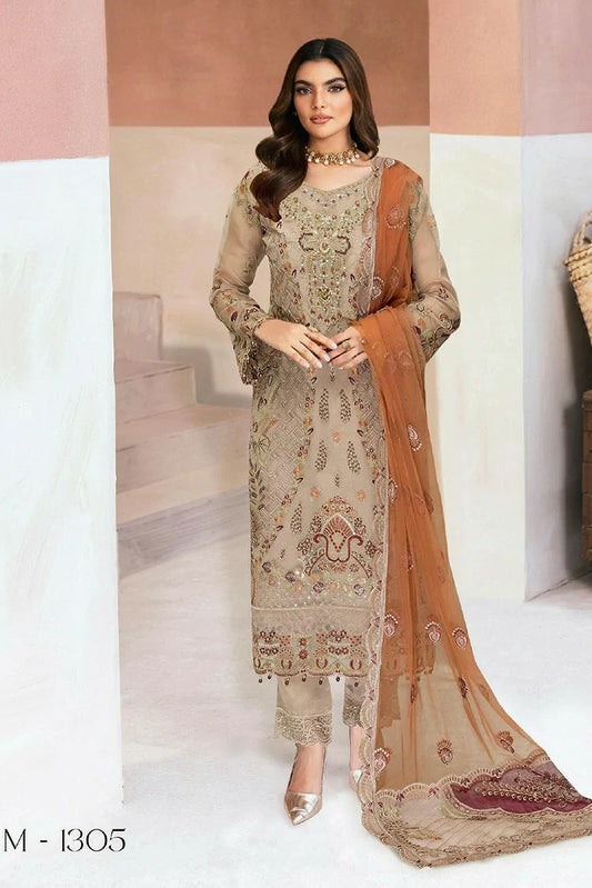 Ramsha - Minhal Embroidered Collection Vol 13 - M-1305 - Unstitched