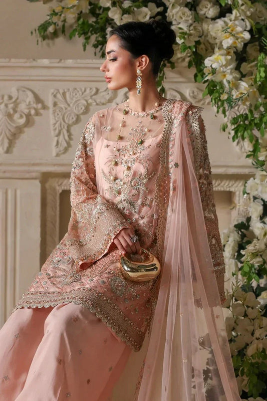 Khurshid - Festive Fusion Vol 1 - WF253FF1-5-Peach Patel - Unstitched