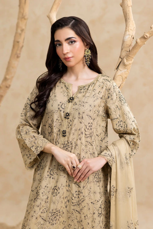 Picture of Threads & Weaves - Sapphire Sand Embroidered Suit - 3 Piece - Available at Raja Sahib