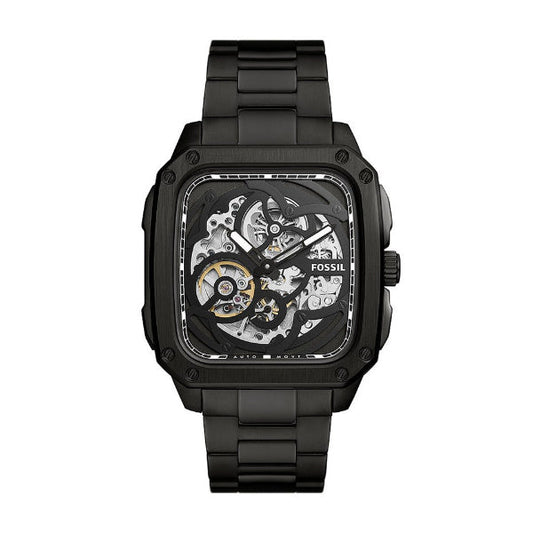 Picture of Fossil Inscription Black Stainless Steel Skeleton Multicolor Dial Automatic Watch for Gents - BQ2574 - Available at Raja Sahib