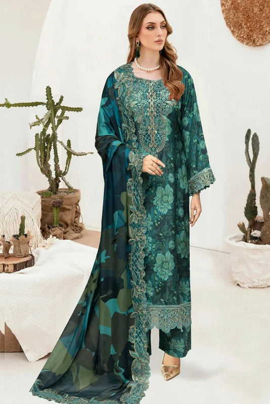 Picture of Ramsha - Riwaj Premium Rawsilk Collection Vol 6 - J-606 - Unstitched - Available at Raja Sahib