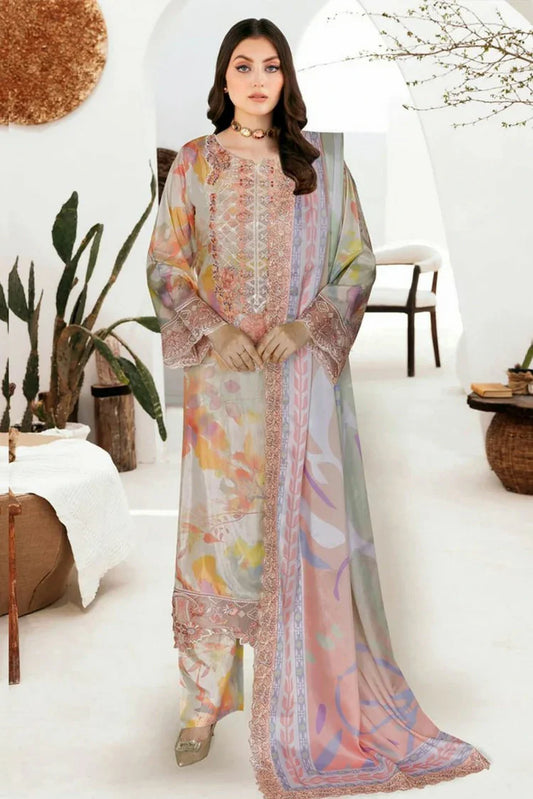 Picture of Ramsha - Riwaj Premium Rawsilk Collection Vol 6 - J-607 - Unstitched - Available at Raja Sahib