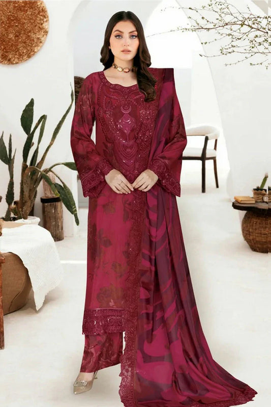 Picture of Ramsha - Riwaj Premium Rawsilk Collection Vol 6 - J-610 - Unstitched - Available at Raja Sahib