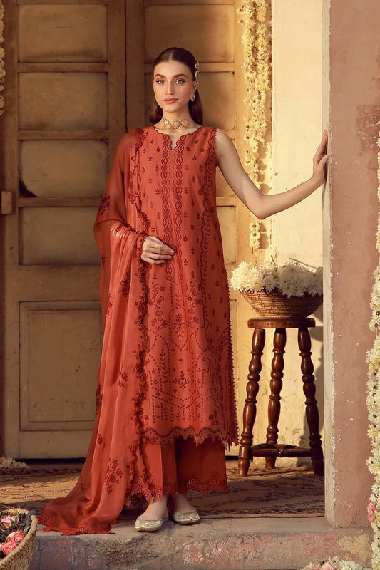 Sahar - Festive Chikankari Edit - CK-26-V2-02-Rustic Dawn - Unstitched