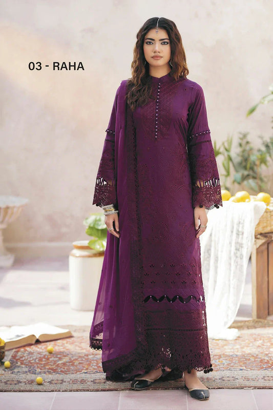 House of Nawab - Zora Luxury Lawn Vol 2 - 03-RAHA - Unstitched