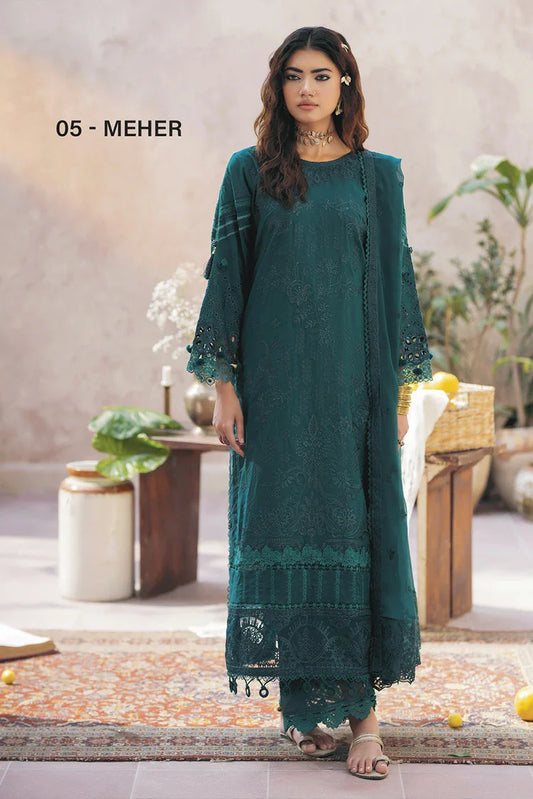 House of Nawab - Zora Luxury Lawn Vol 2 - 05-MEHER - Unstitched