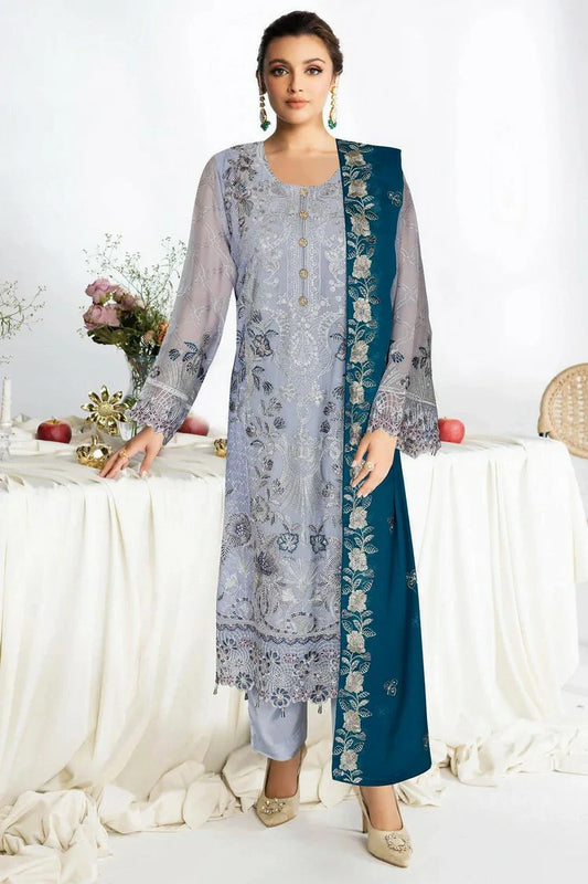 Picture of Ramsha - Sangeet Embroidered Chiffon Collection Vol 4 - B-404 - Unstitched - Available at Raja Sahib