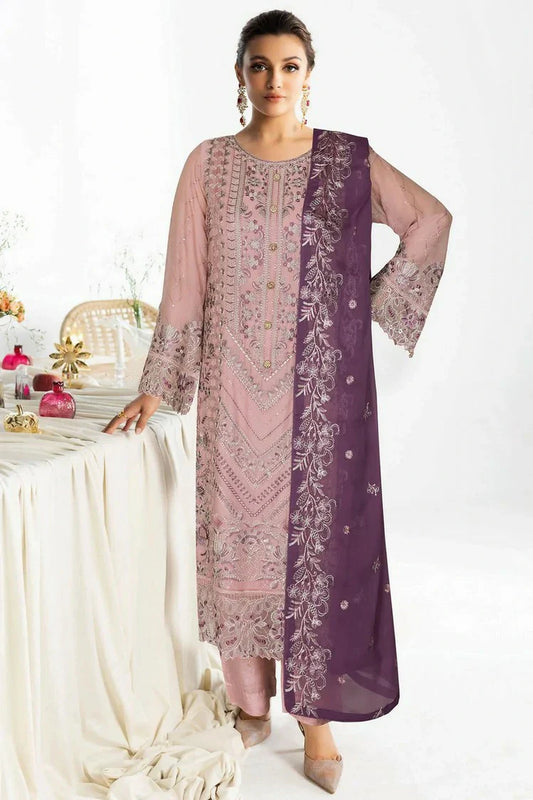 Picture of Ramsha - Sangeet Embroidered Chiffon Collection Vol 4 - B-406 - Unstitched - Available at Raja Sahib