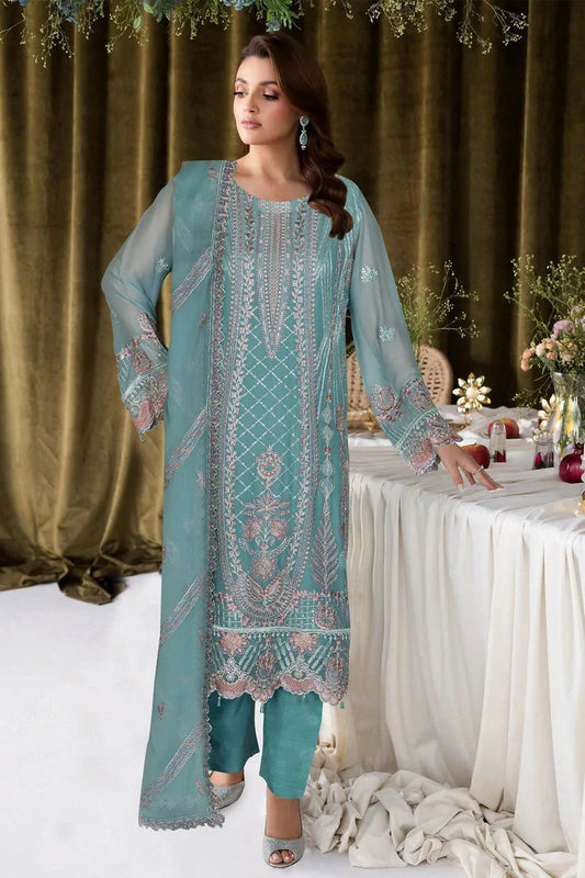 Picture of Ramsha - Sangeet Embroidered Chiffon Collection Vol 4 - B-407 - Unstitched - Available at Raja Sahib
