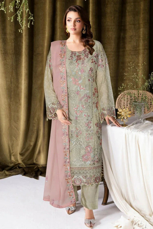 Picture of Ramsha - Sangeet Embroidered Chiffon Collection Vol 4 - B-409 - Unstitched - Available at Raja Sahib