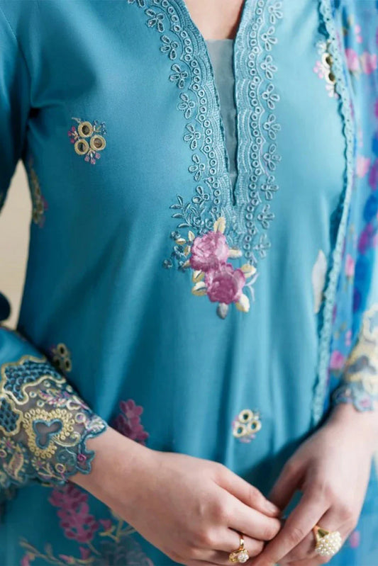 Picture of Neeshay - Whispers Of Summer Luxury Lawn - NH-20-SKYLA - Unstitched - Available at Raja Sahib