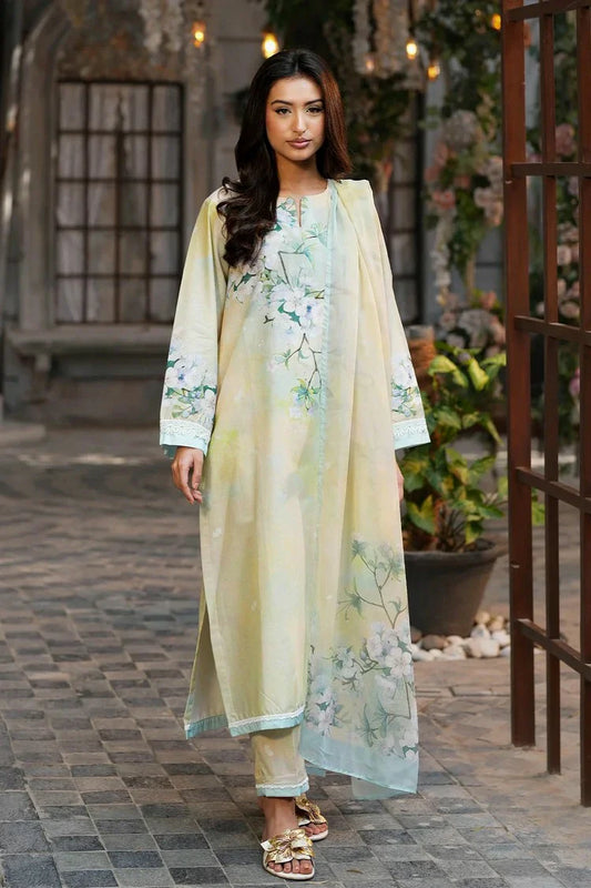 Mariam Aziz - Mahgul Printed Lawn Collection - F-4-009 Subh - Unstitched