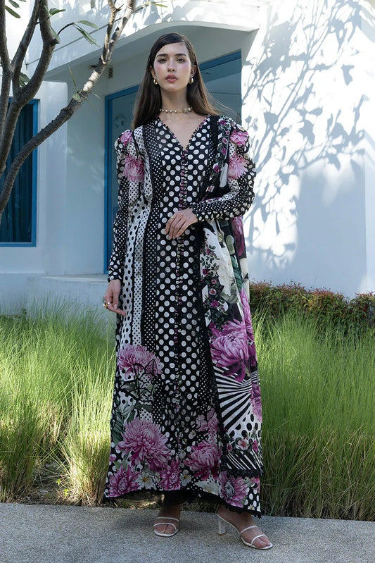 Picture of Elaf - Santorini Prints Collection - EPN-1B Pois & Her - Unstitched - Available at Raja Sahib