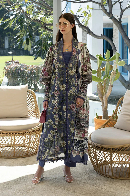 Picture of Elaf - Santorini Prints Collection - EPN-6A Boo Berry - Unstitched - Available at Raja Sahib