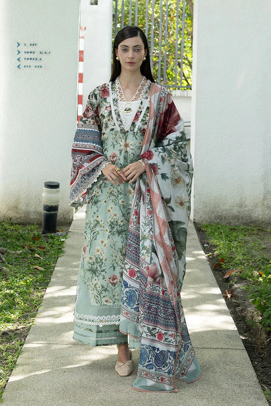 Picture of Elaf - Santorini Prints Collection - EPN-6B OpalIne Garden - Unstitched - Available at Raja Sahib