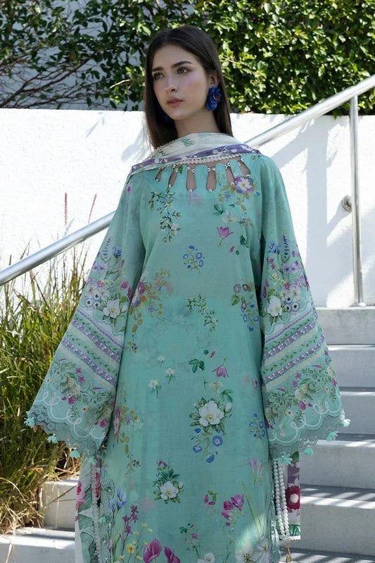 Picture of Elaf - Santorini Prints Collection - EPN-7A Teal Me - Unstitched - Available at Raja Sahib