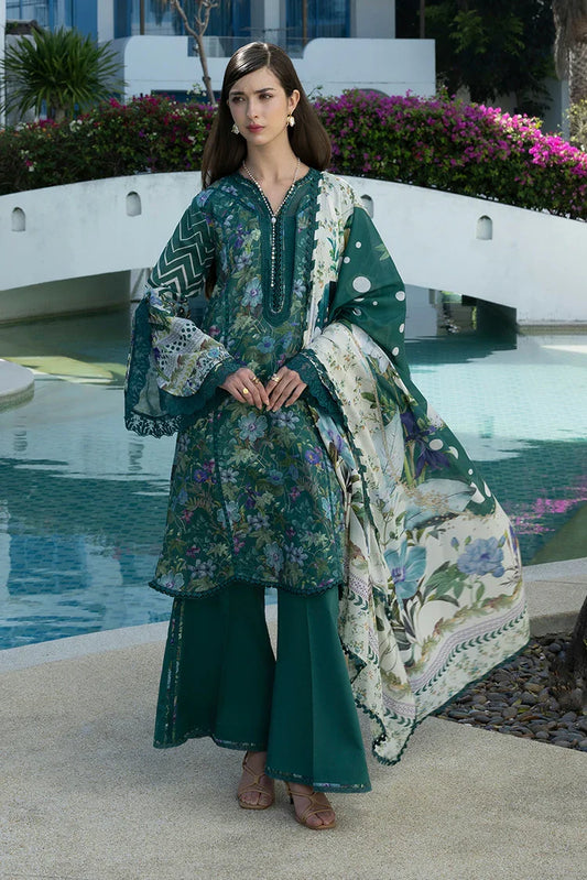 Picture of Elaf - Santorini Prints Collection - EPN-9A Peacock - Unstitched - Available at Raja Sahib