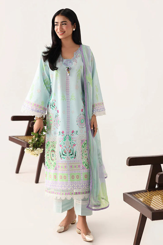 Picture of Roheenaz - Rosette Lawn Collection - 3B-Cool Mirage - Unstitched - Available at Raja Sahib