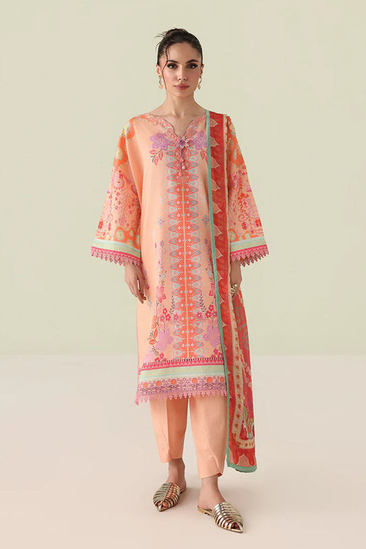 Picture of Roheenaz - Rosette Lawn Collection - 5B-Warm Horizon - Unstitched - Available at Raja Sahib
