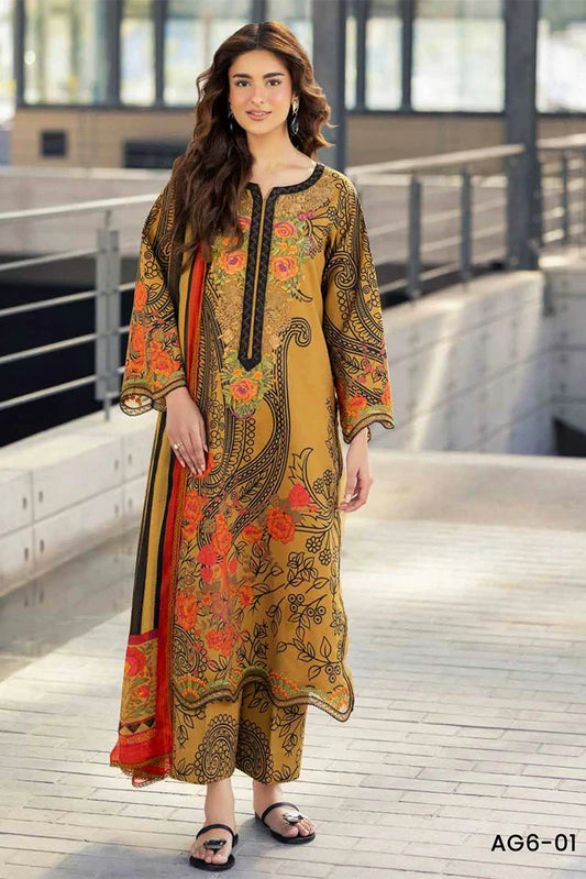 Picture of Charizma - Aghaz e Nou Embroidered Lawn Collection Vol 1 - AG6-01 - Unstitched - Available at Raja Sahib