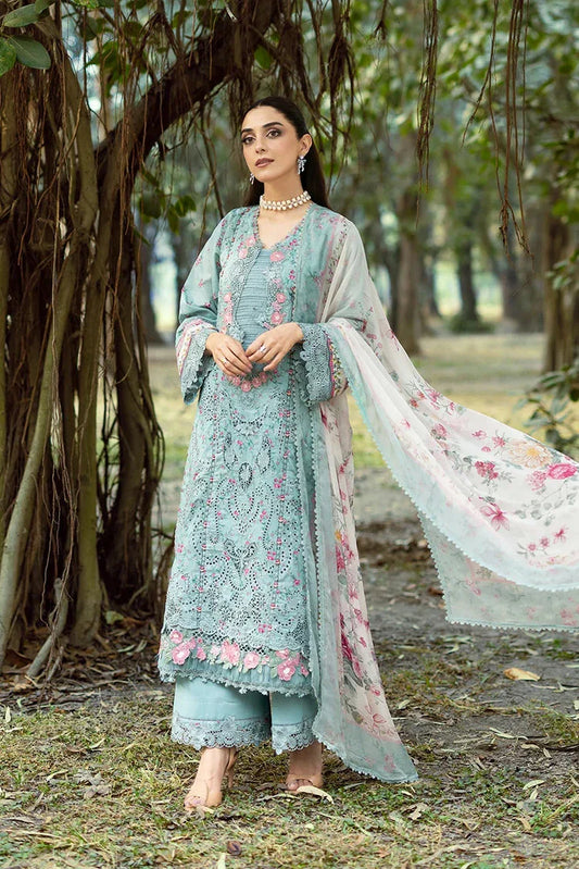 Picture of Elaf - Chikankari Prints With Chiffon Dupatta - ERC-2B BATIK - Unstitched - Available at Raja Sahib