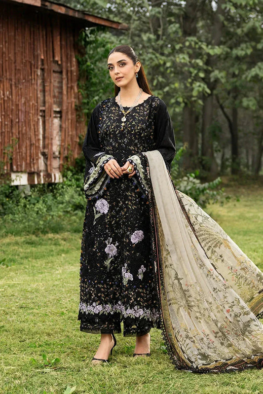 Picture of Elaf - Chikankari Prints With Chiffon Dupatta - ERC-4A KOYAL - Unstitched - Available at Raja Sahib