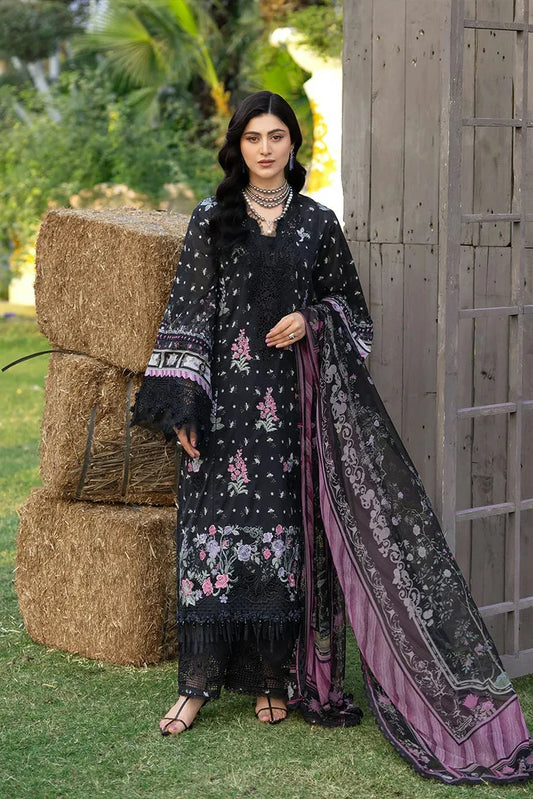 Picture of Elaf - Chikankari Prints With Chiffon Dupatta - ERC-7A ARZO - Unstitched - Available at Raja Sahib