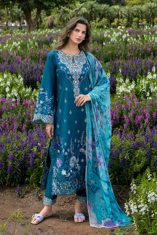 Picture of Mushq - Hemline The Secret Garden - 5B-Emerald Fern - Unstitched - Available at Raja Sahib