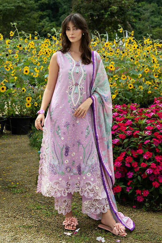 Picture of Mushq - Hemline The Secret Garden - 8B-Peony Glow - Unstitched - Available at Raja Sahib