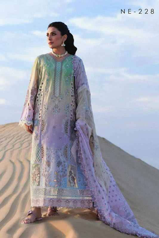 Picture of Nureh - Aman Luxury Lawn Collection - NE-228 - Unstitched - Available at Raja Sahib