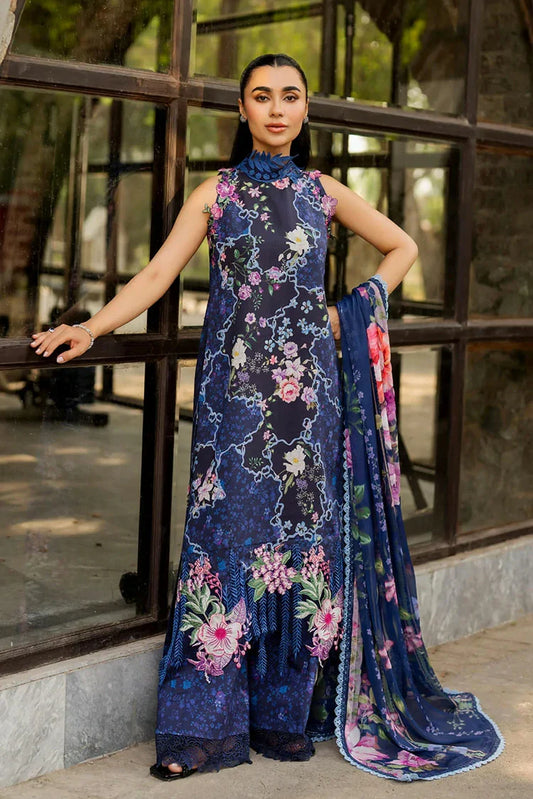 Picture of Asifa & Nabeel - Meraki Spring Summer - Indigo Craft MSSL-04 - Unstitched - Available at Raja Sahib