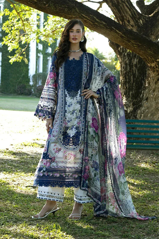 Picture of Elaf - Signature Florals Whispers Collection - ESA-2A VERONICA - Unstitched - Available at Raja Sahib
