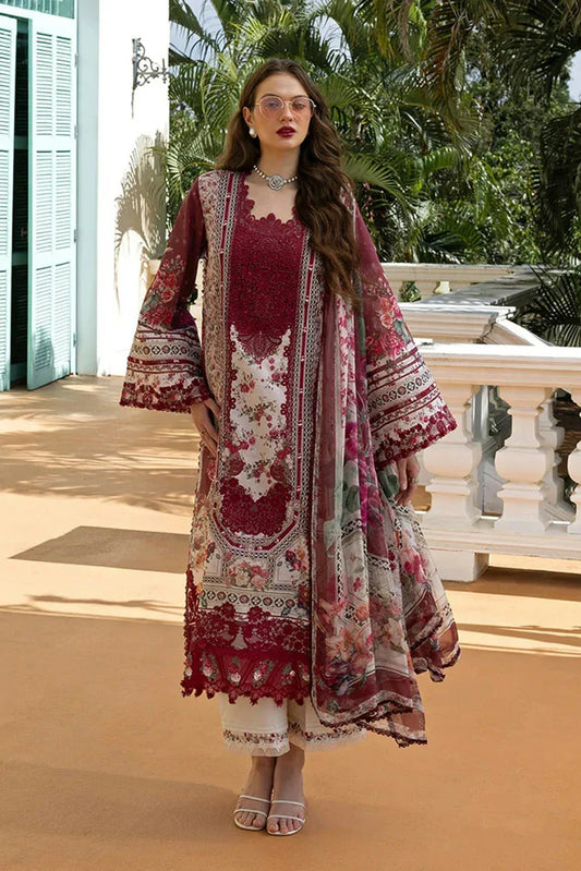 Picture of Elaf - Signature Florals Whispers Collection - ESA-2B RUBY LADY - Unstitched - Available at Raja Sahib