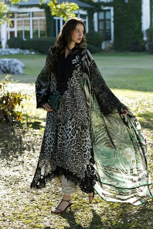 Picture of Elaf - Signature Florals Whispers Collection - ESA-3A BELLADURNE - Unstitched - Available at Raja Sahib