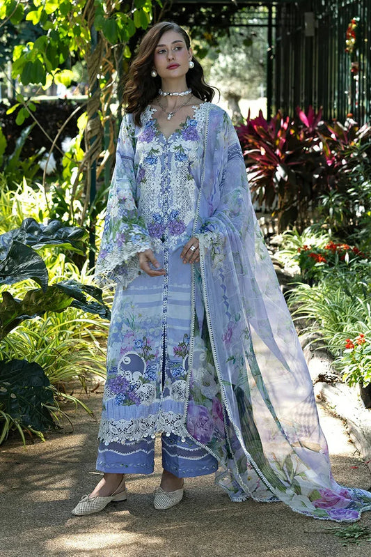 Picture of Elaf - Signature Florals Whispers Collection - ESA-6A MOONLIT PETALS - Unstitched - Available at Raja Sahib