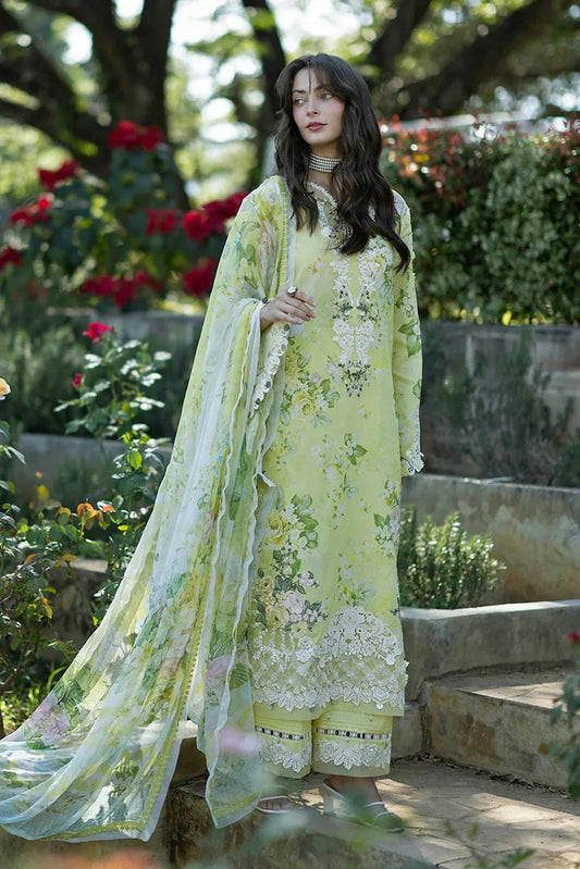 Picture of Elaf - Signature Florals Whispers Collection - ESA-7A IVORY SEASON - Unstitched - Available at Raja Sahib