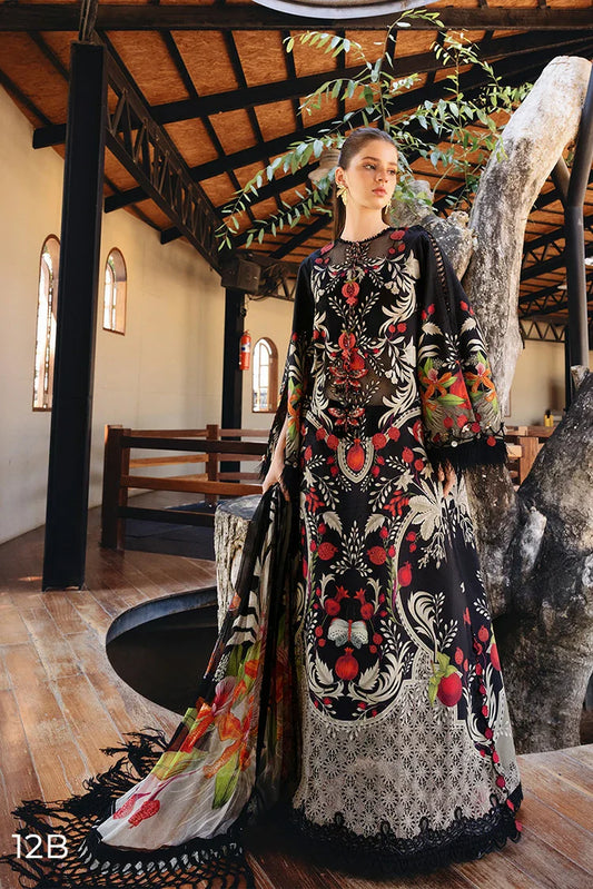 Maria B - Safari Scape M Prints Summer Collection - Design-12B - Unstitched