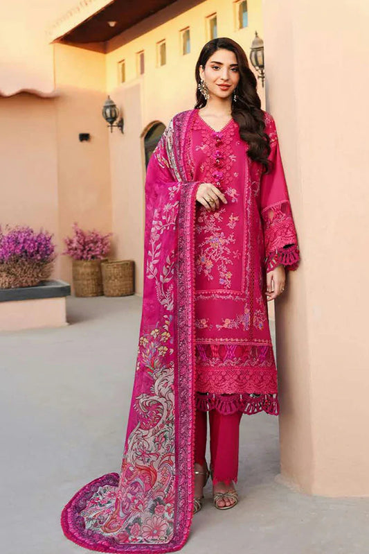 Picture of Roheenaz - Summer Reverie Luxury Lawn Collection - 11-Ivoria - Unstitched - Available at Raja Sahib