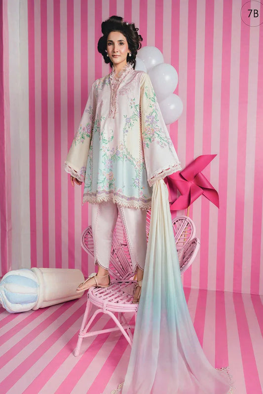 Picture of Maria B - M Basics Spring Summer Edition Vol 1 - Design-7B - Unstitched - Available at Raja Sahib