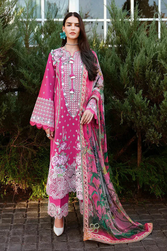 Picture of Mushq - A Moi Held by Love Luxury Lawn - 12U-Blushing Rose - Unstitched - Available at Raja Sahib