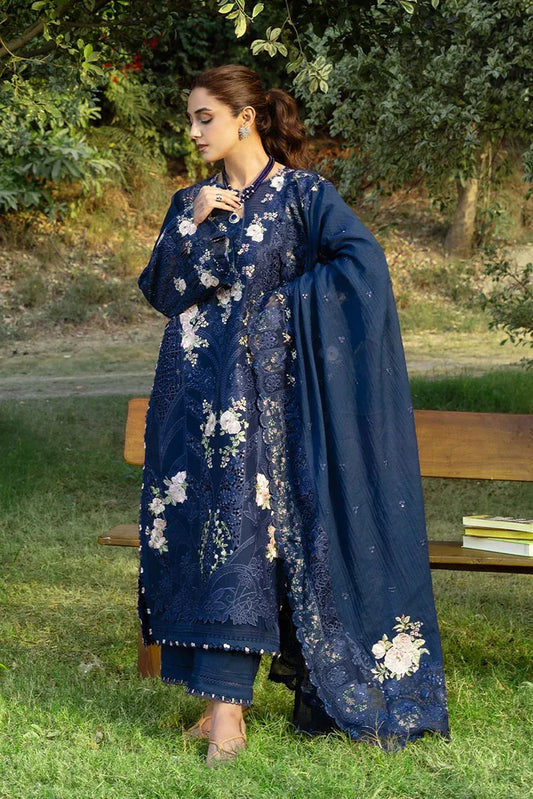 Elaf - Luxury Lawn - ELY-4B BLUE BELLE - Unstitched