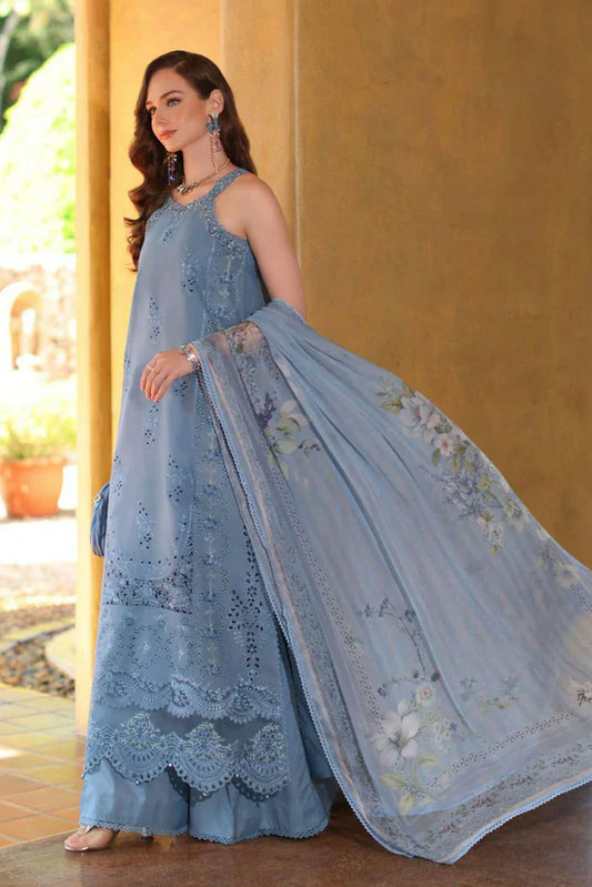 Picture of Noor by Saadia Asad - Noor Luxury Eid Handwork Schiffli Laserkari - D3A-Mirelle - Unstitched - Available at Raja Sahib